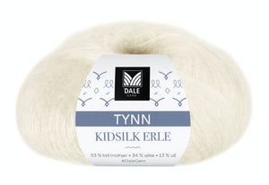Tynn Kidsilk Erle - (4100)  Hvit