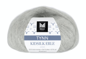 Tynn Kidsilk Erle - (4002)  Lys grå melert