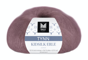 Tynn Kidsilk Erle - (4008)  Mørk rose